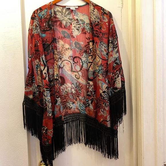 NWOT Sans souci fringe cover up - Picture 3 of 9